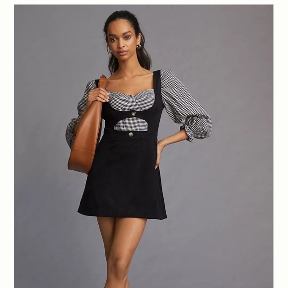 Anthropologie Dresses & Skirts - Anthropologie Maeve Mini Pinafore in Black